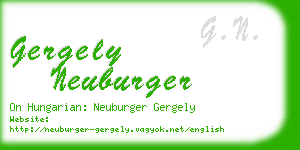 gergely neuburger business card